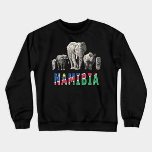 Africa's Big Five Namibia Pride Wildlife Crewneck Sweatshirt